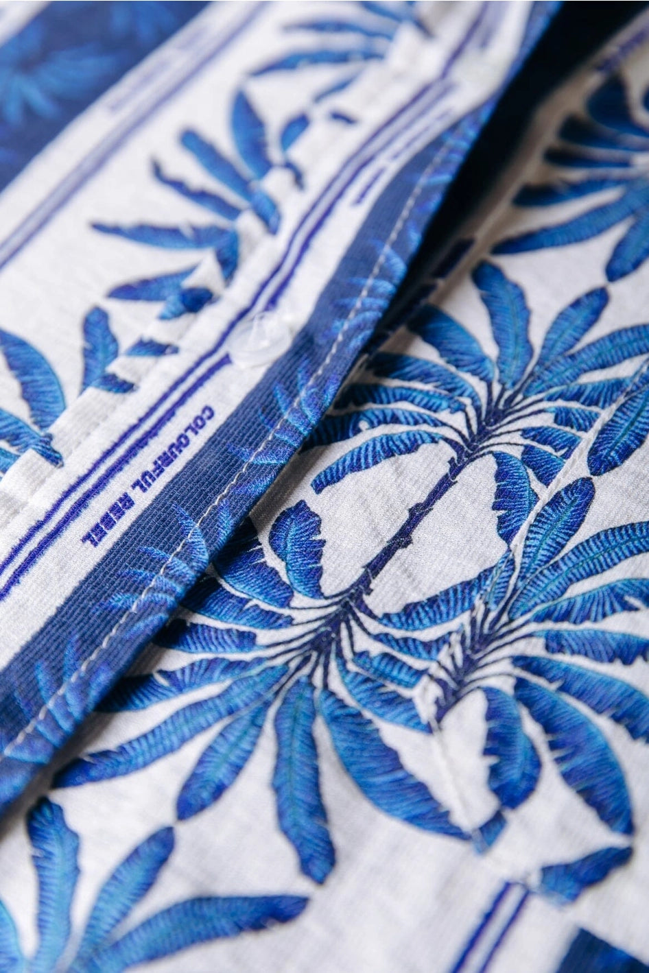 Talia Palm Dropped Shoulder Blouse