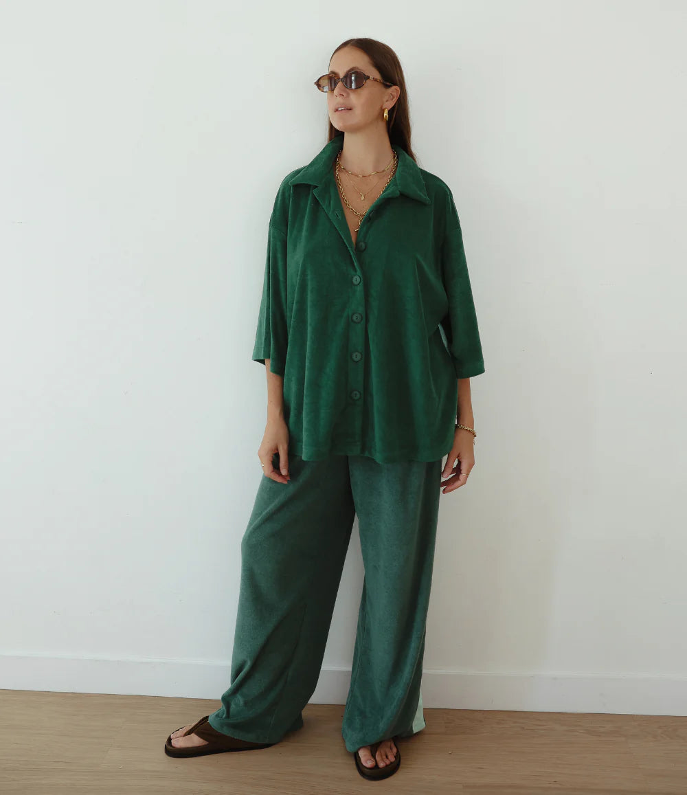 Luck Day Terry Pant - Jade