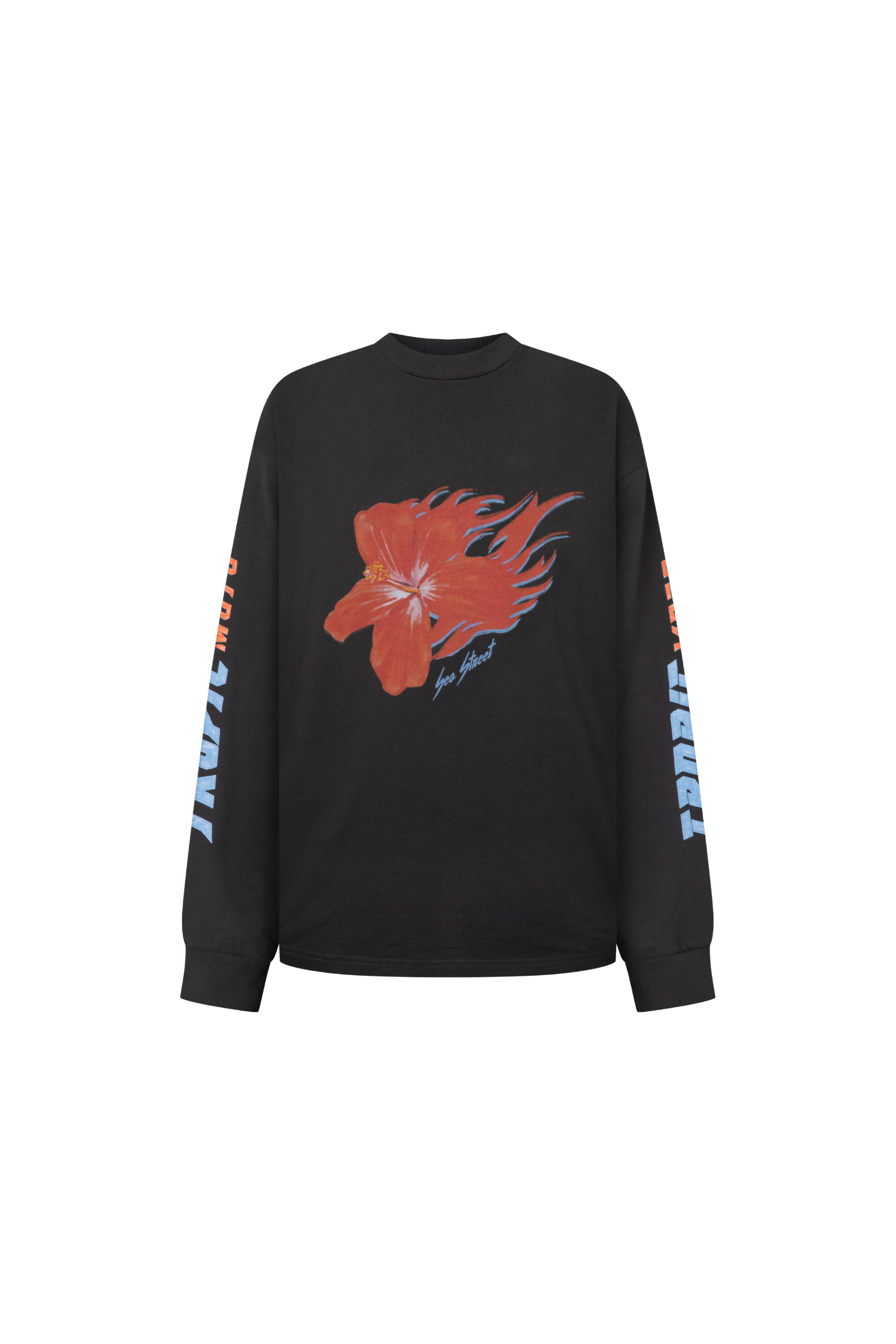 Flaming Hibiscus Racing LS T-Shirt