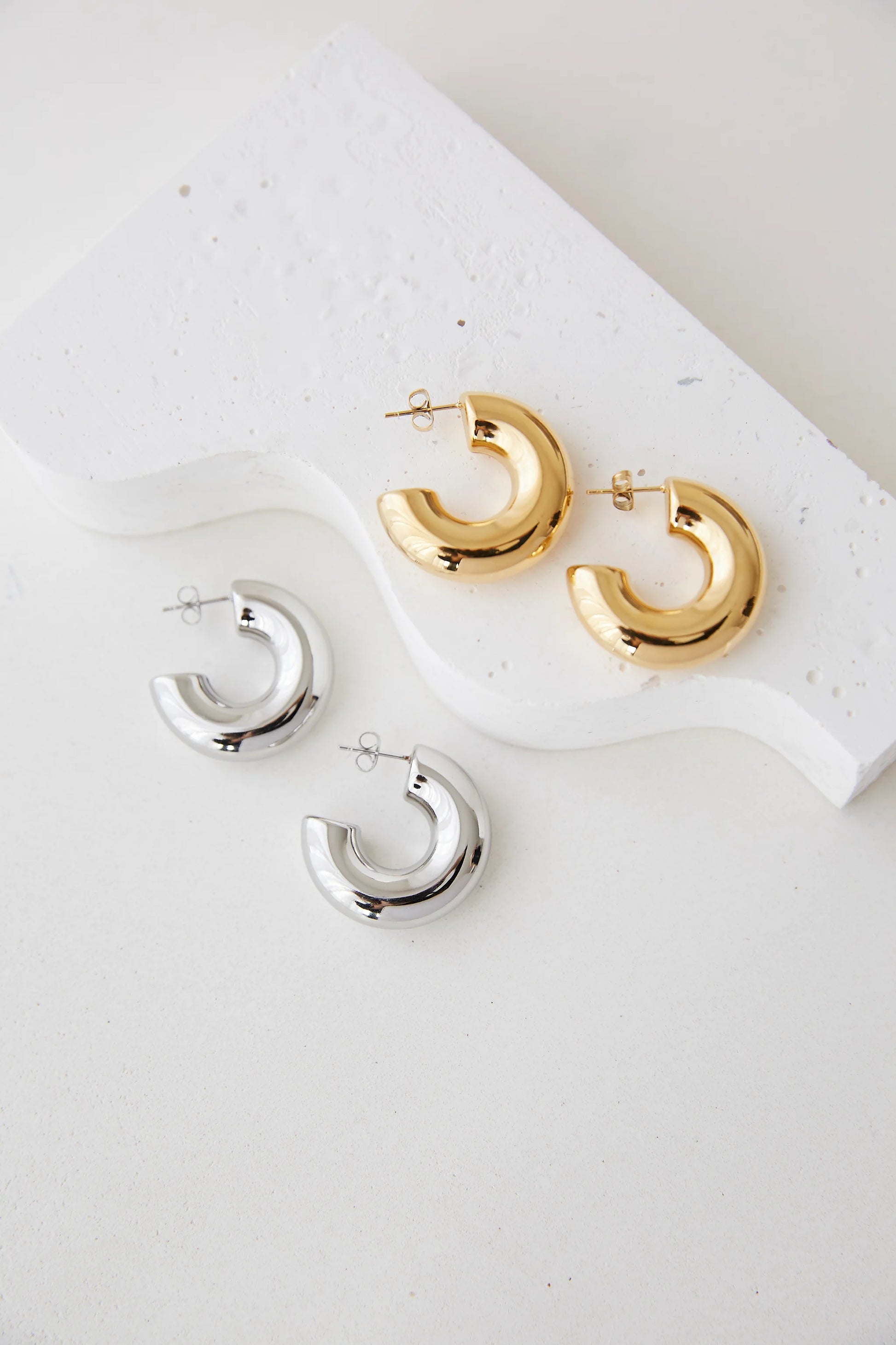 Tigga Tube Hoops -Silver