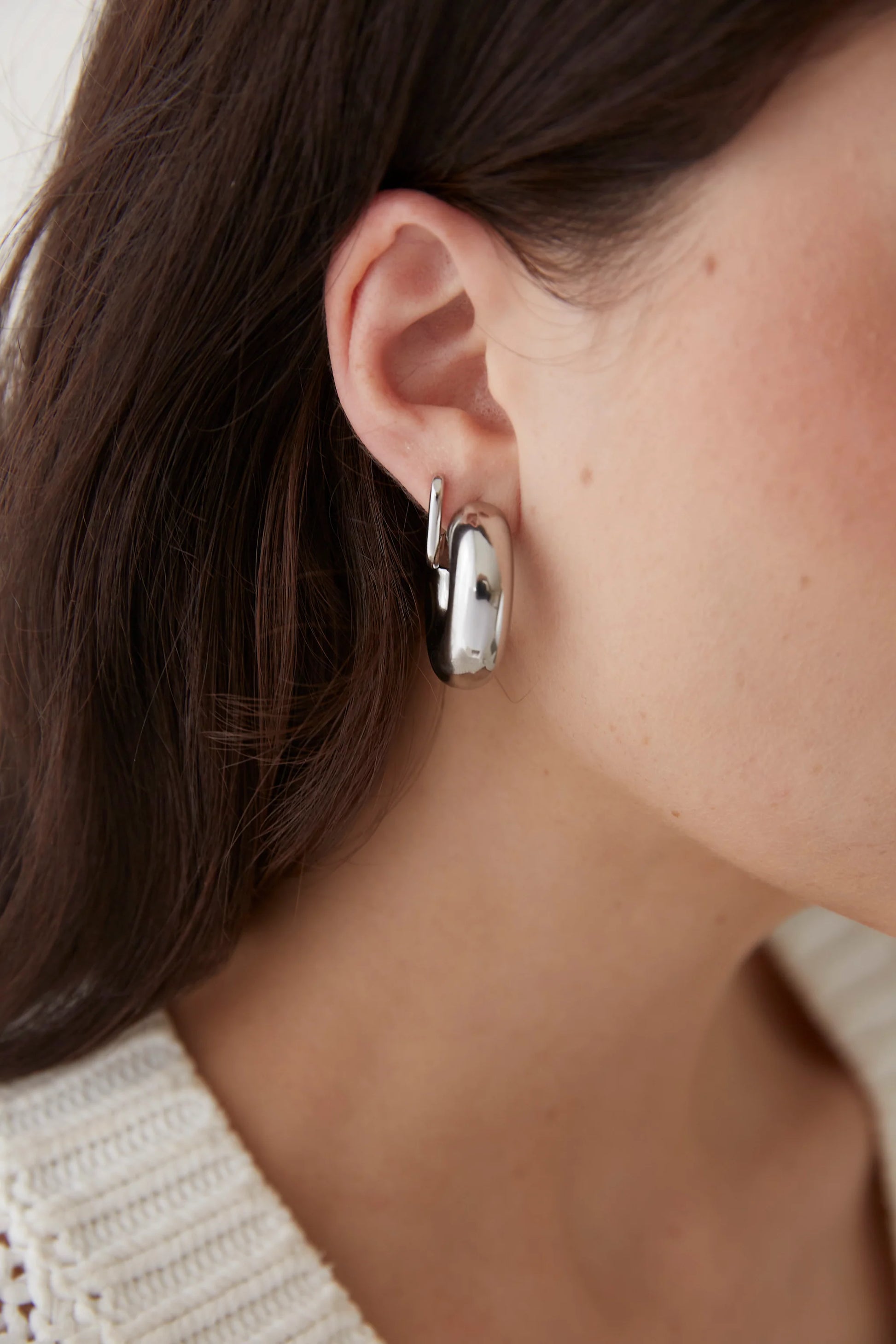 Tigga Tube Hoops -Silver