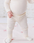 Organic Cotton Fine Rib Legging - Lily Fleck