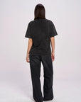 Flaming Love Tee Acid Wash Oversize Tee