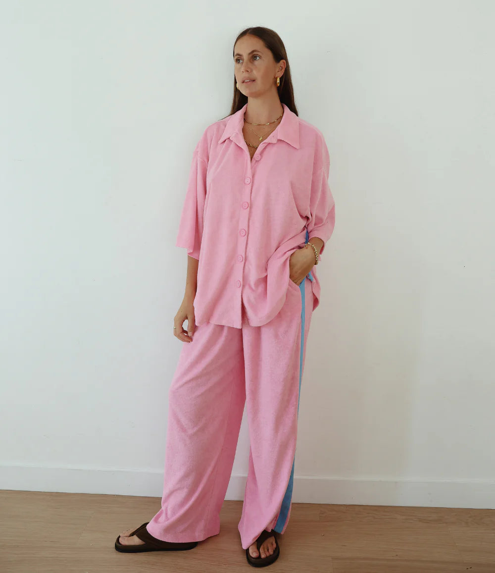 Luck Day Terry Pant - Pink
