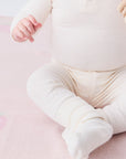 Organic Cotton Fine Rib Legging - Lily Fleck