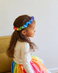 Rainbow Garland - 100% Mulberry Silk Ribbon Headband