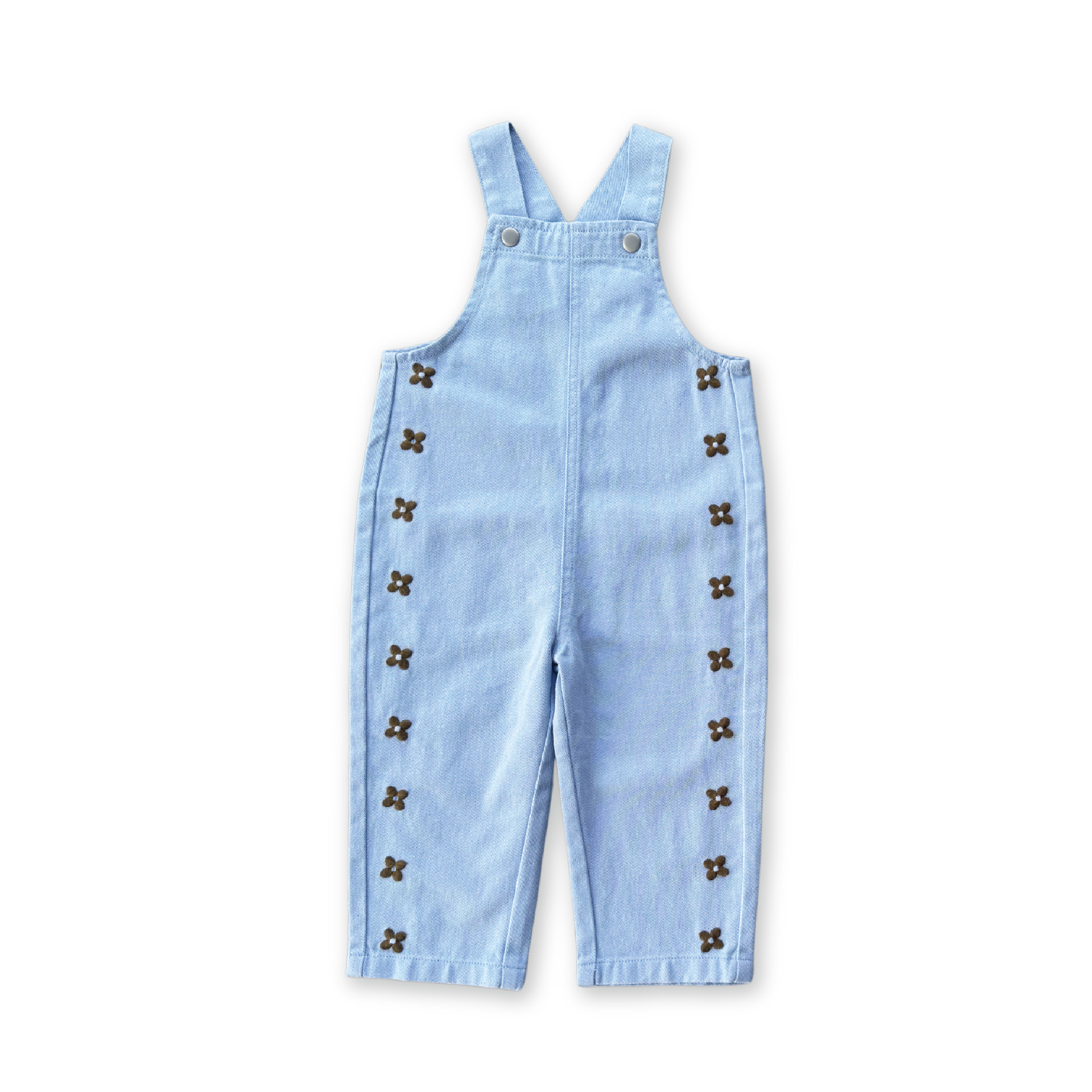 Organic Embroidery Posy Overalls
