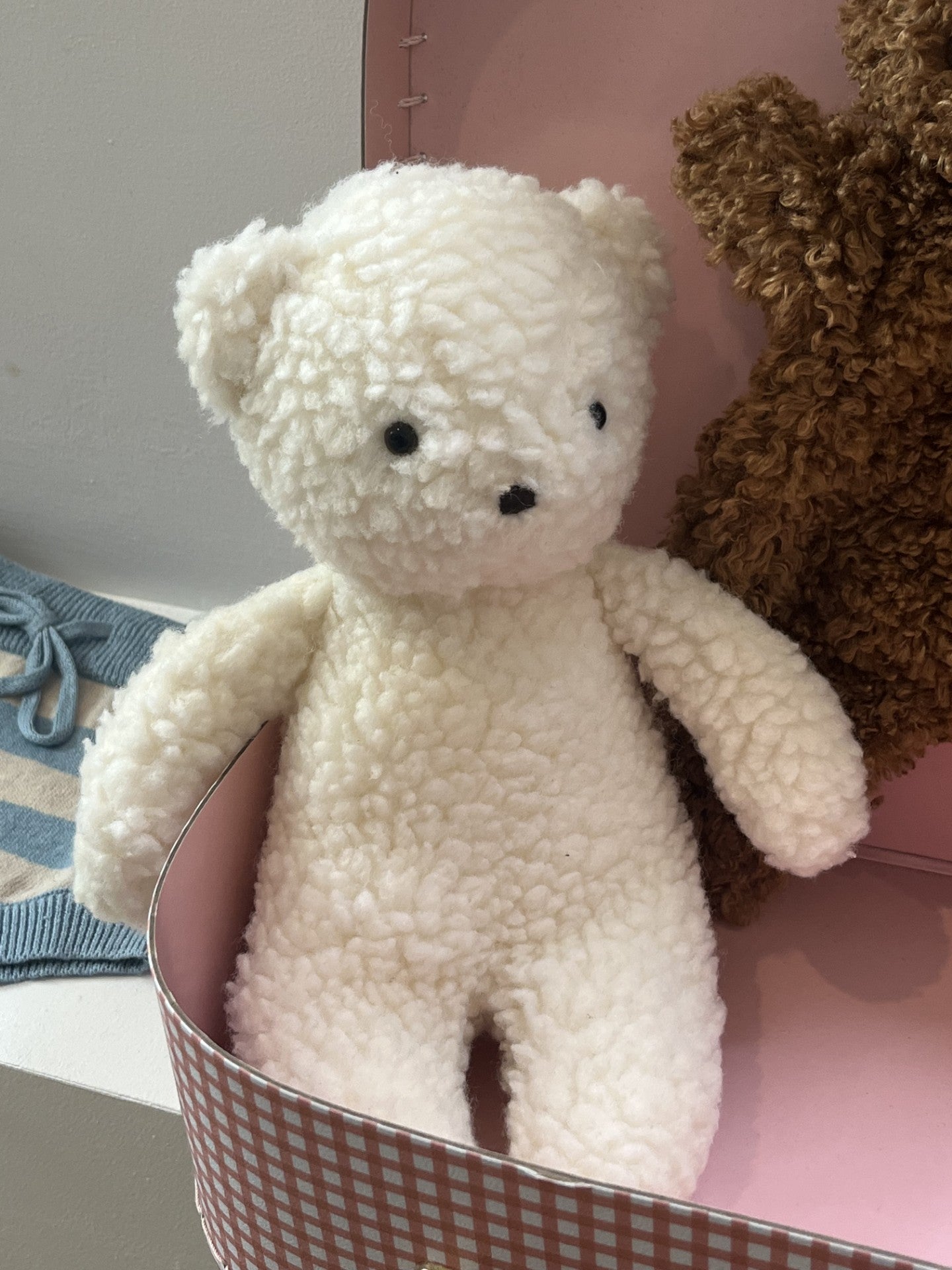 Charlie Sherpa Baby Bear 27cm Ivory