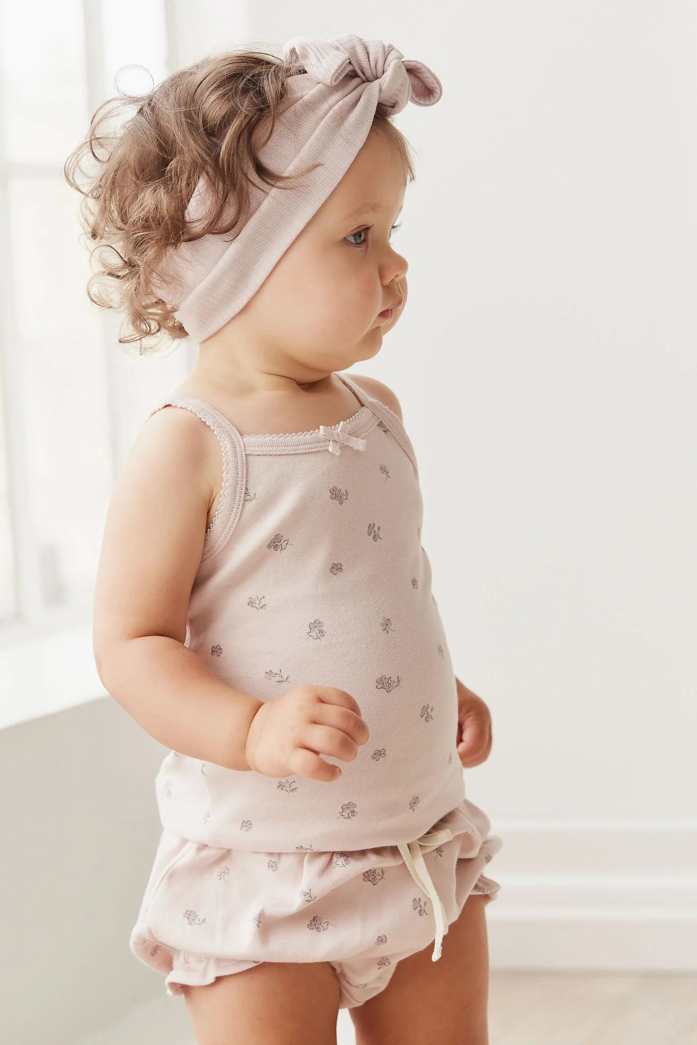 Organic Cotton Frill Bloomer - Meredith Viole