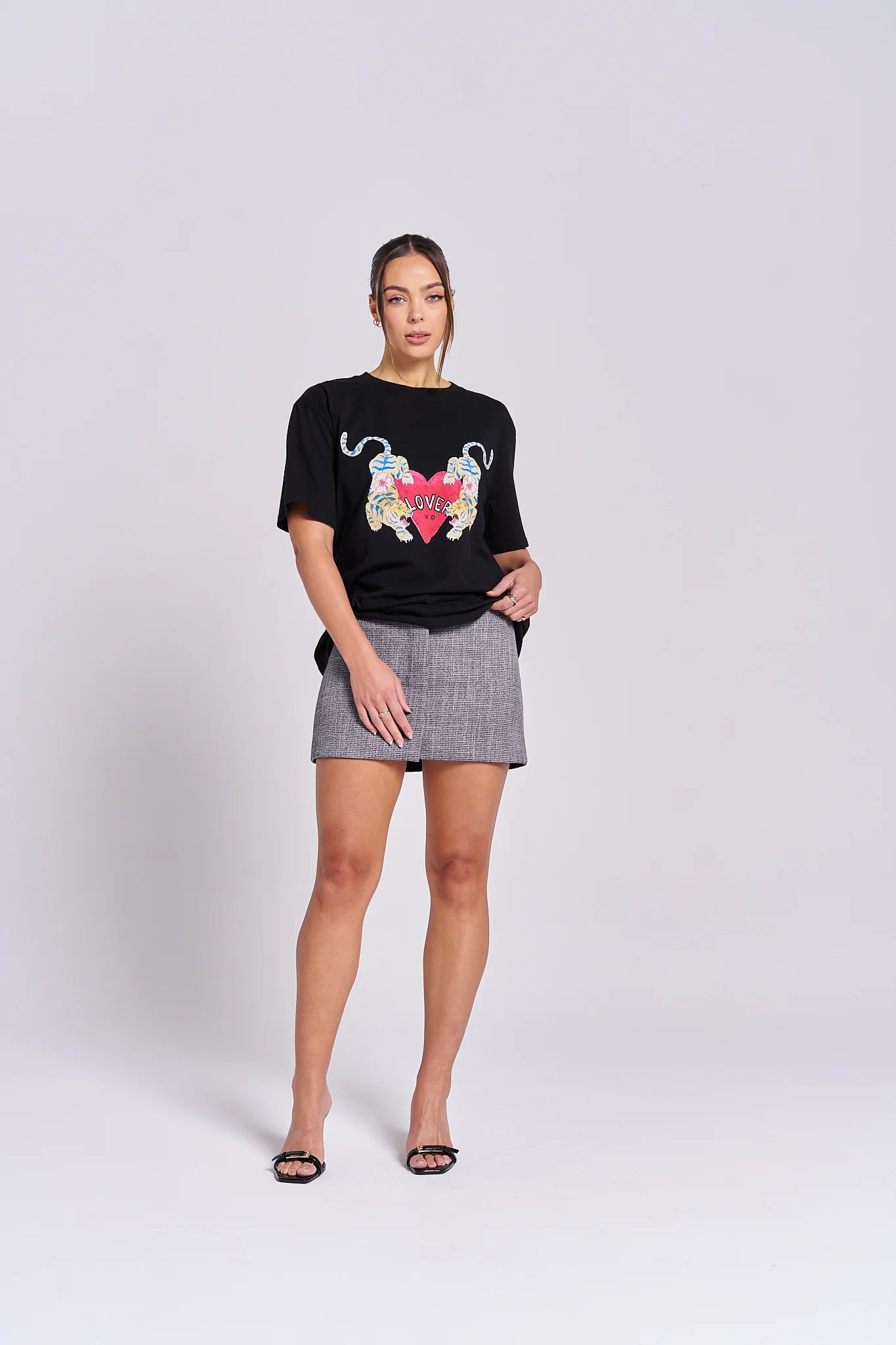 Lovers Tee Black Boyfriend Cut