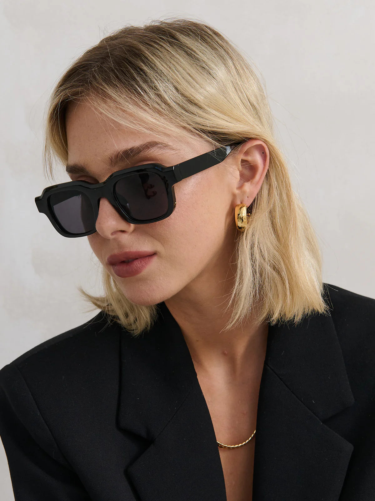 Rocco Chunky Frame Sunglasses – Black