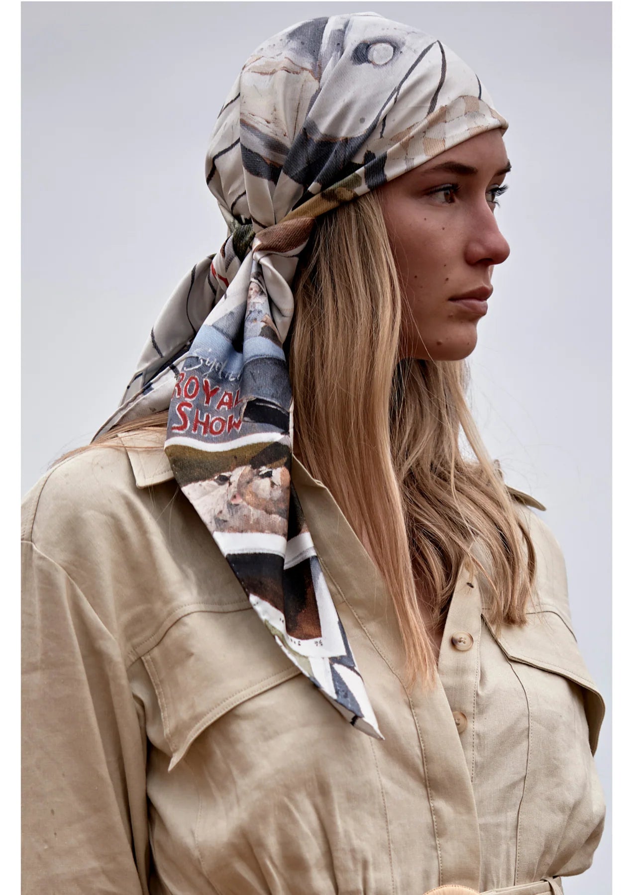 Farm Mornings - Large Silk Scarf
