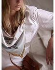 Silk Scarf Large - Cowboy Camp
