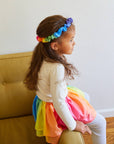 Rainbow Garland - 100% Mulberry Silk Ribbon Headband