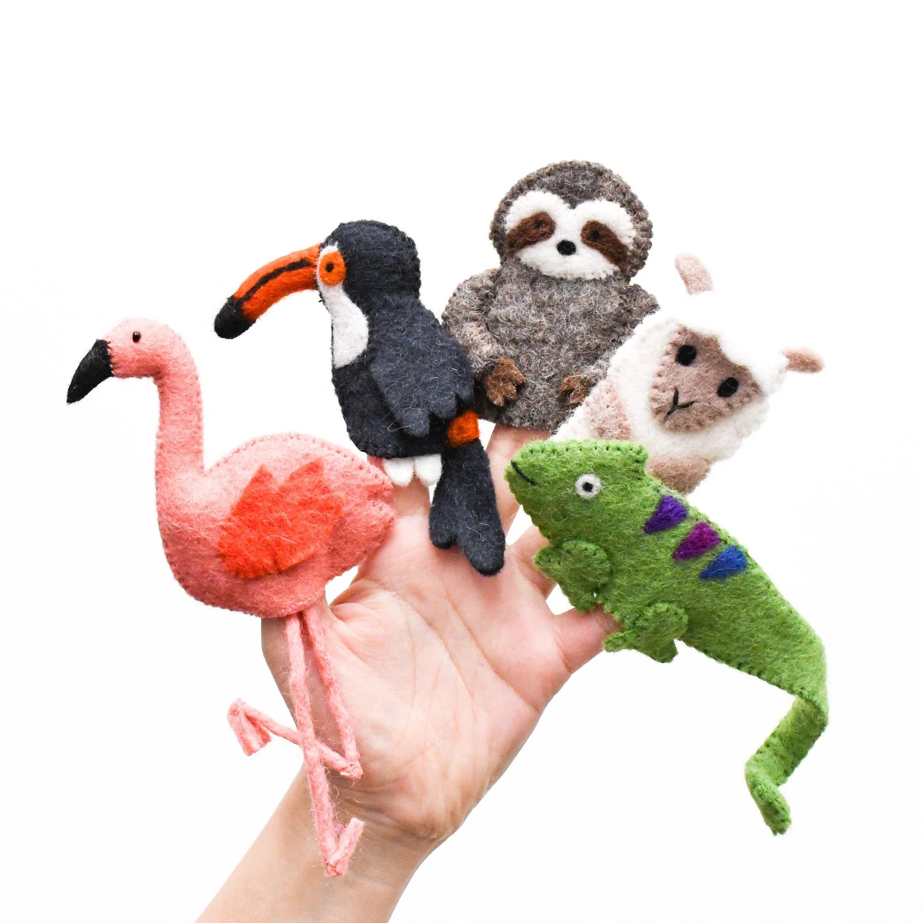 South American Rainforest Animals Puppet Set