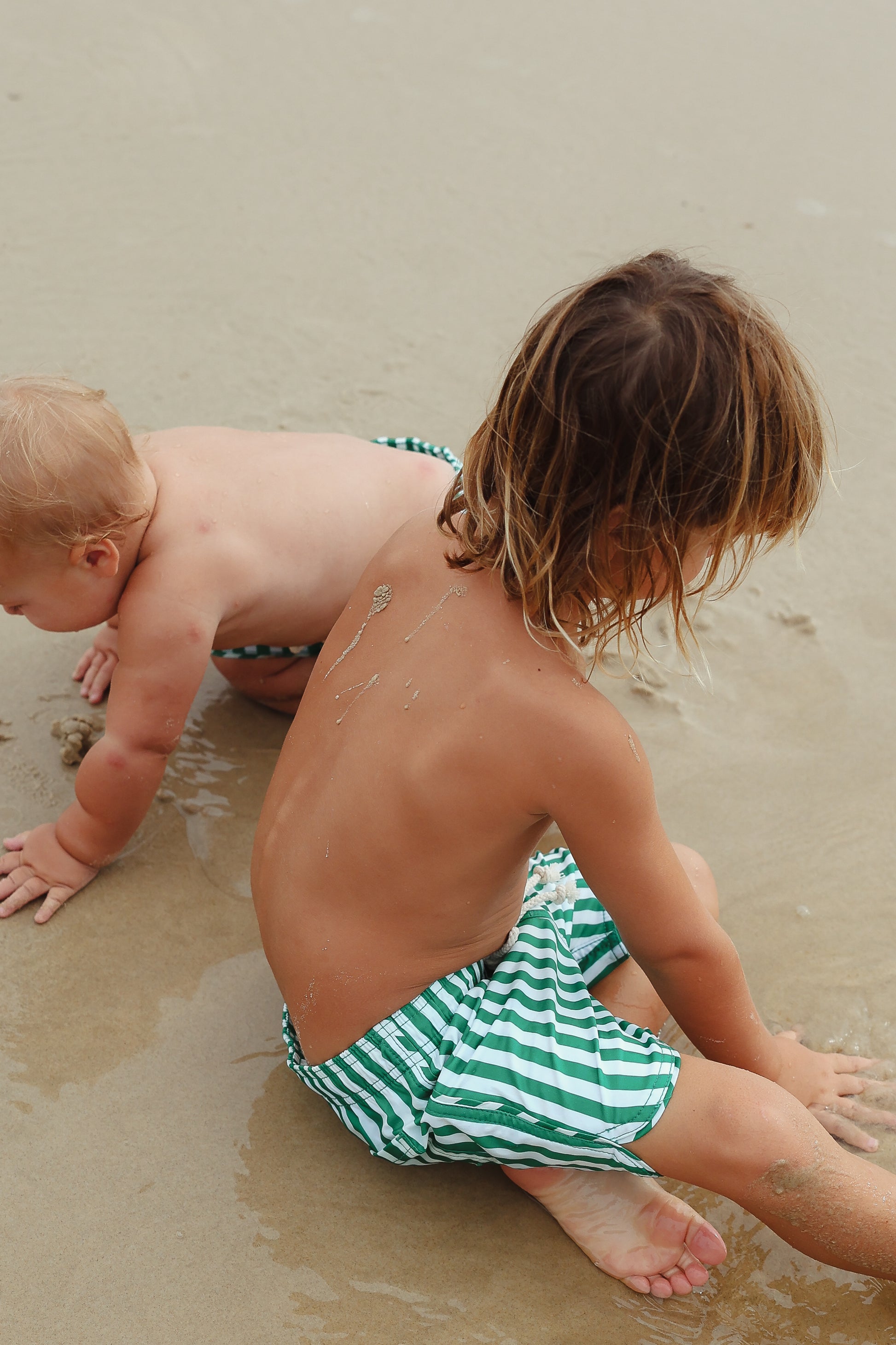 Boardshort - Green Stripe