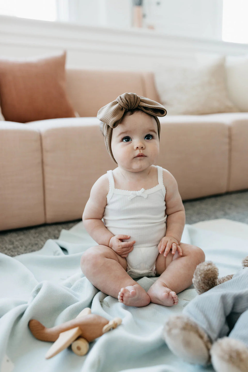 Organic Cotton Fine Elastane Singlet Bodysuit - Milk