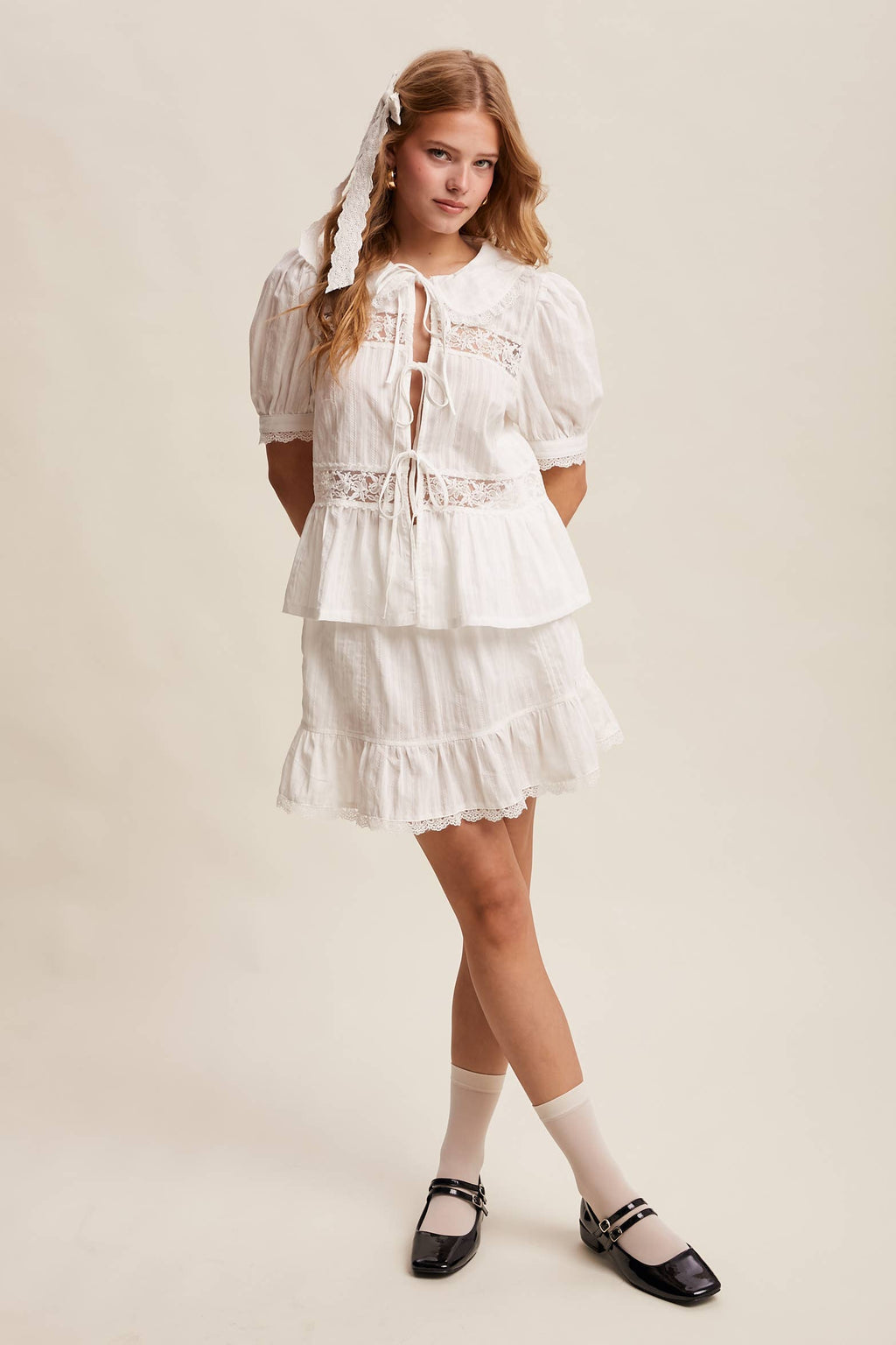 Tiered Mini Skirt