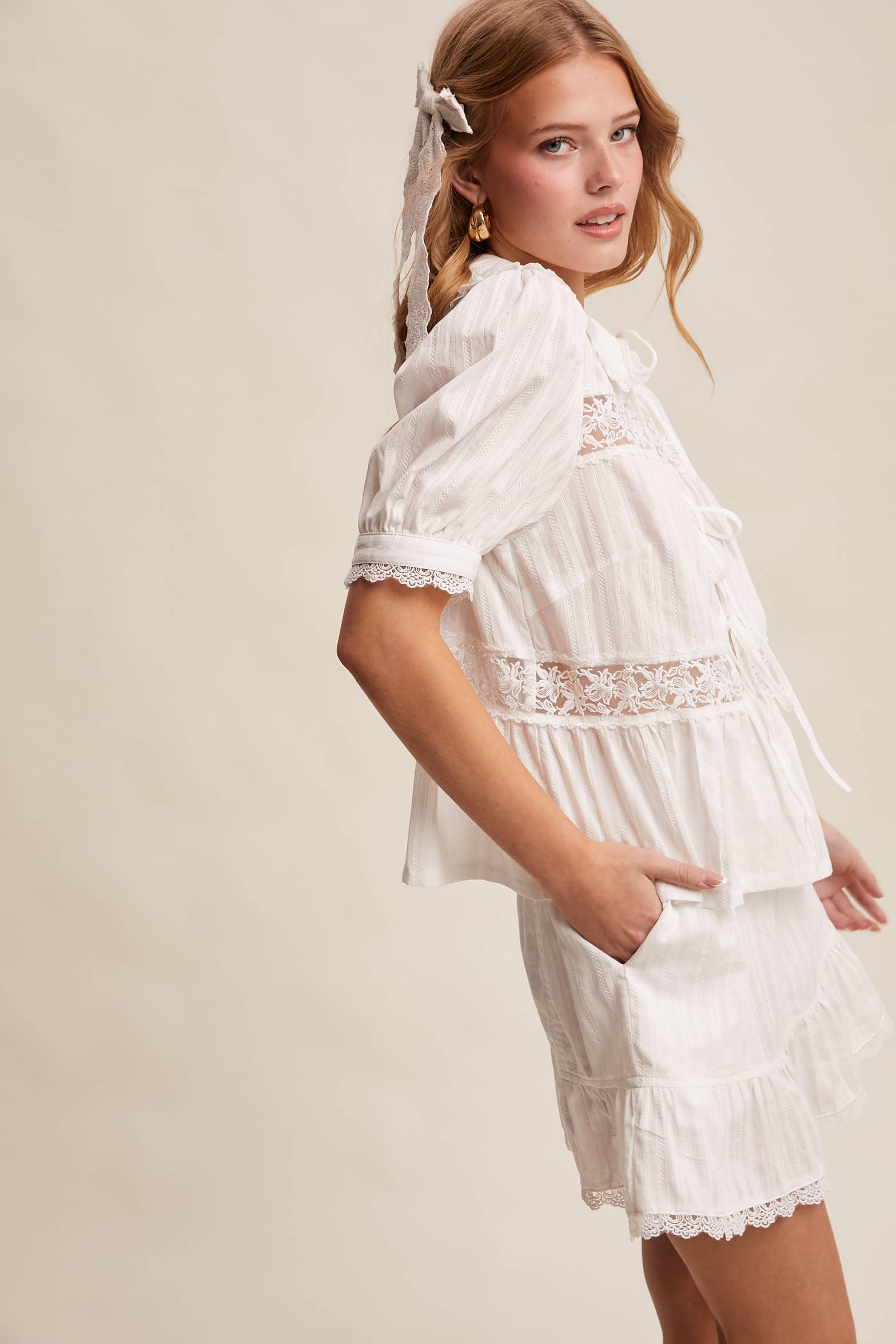 Tiered Mini Skirt