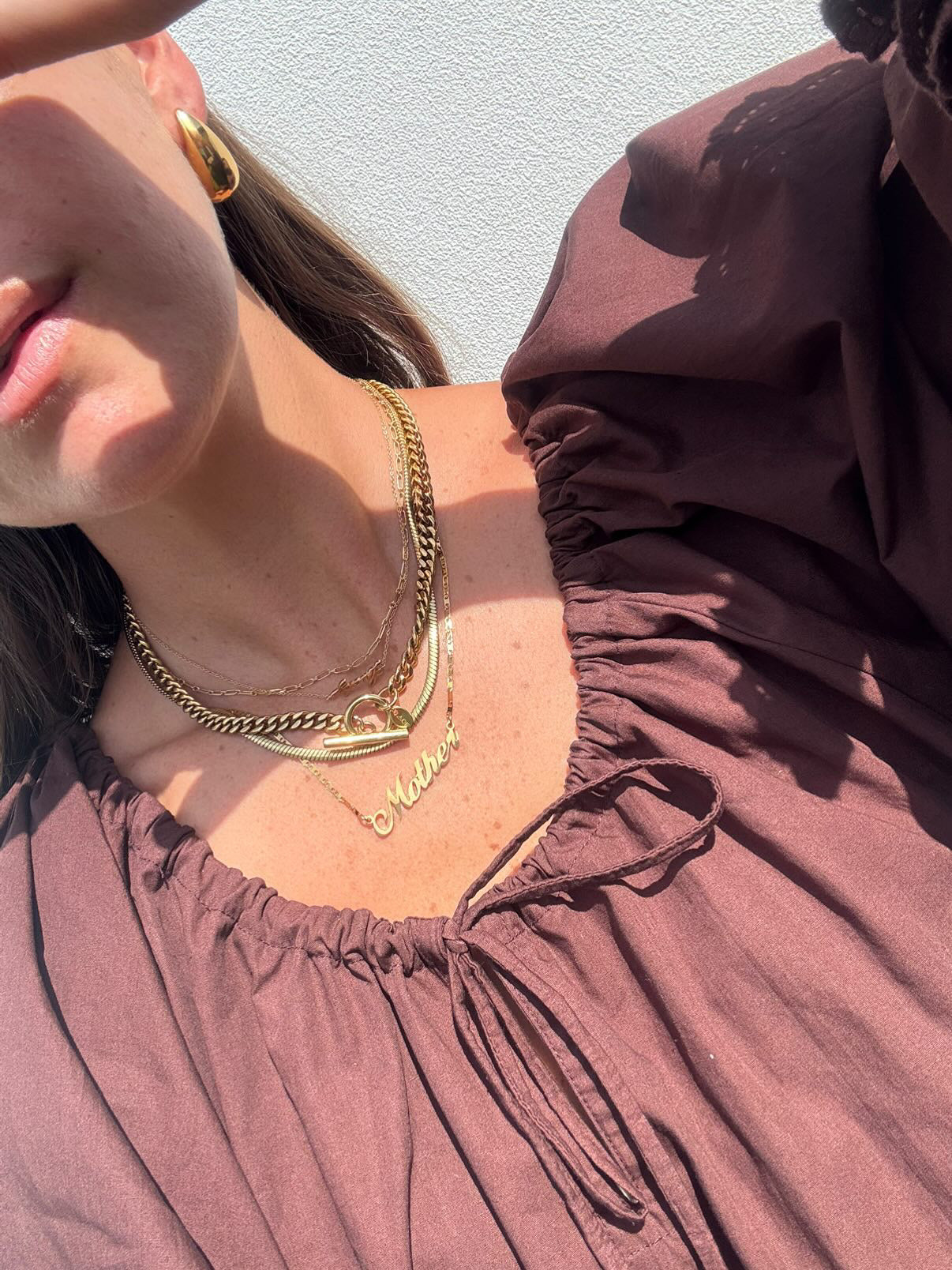 Mother Necklace 18k Gold Plated