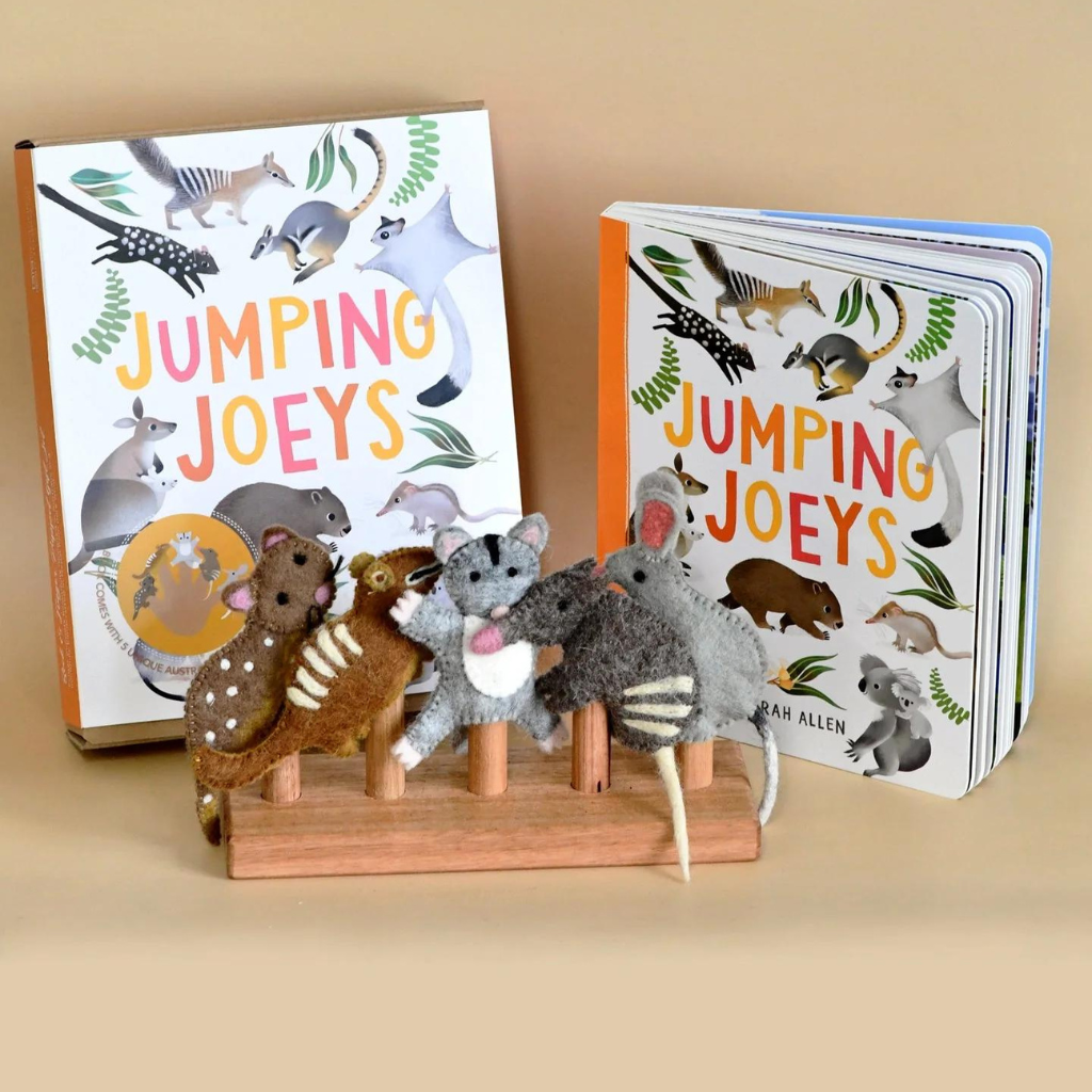 Jumping Joeys Finger Puppets and Book Set by Sarah Allen