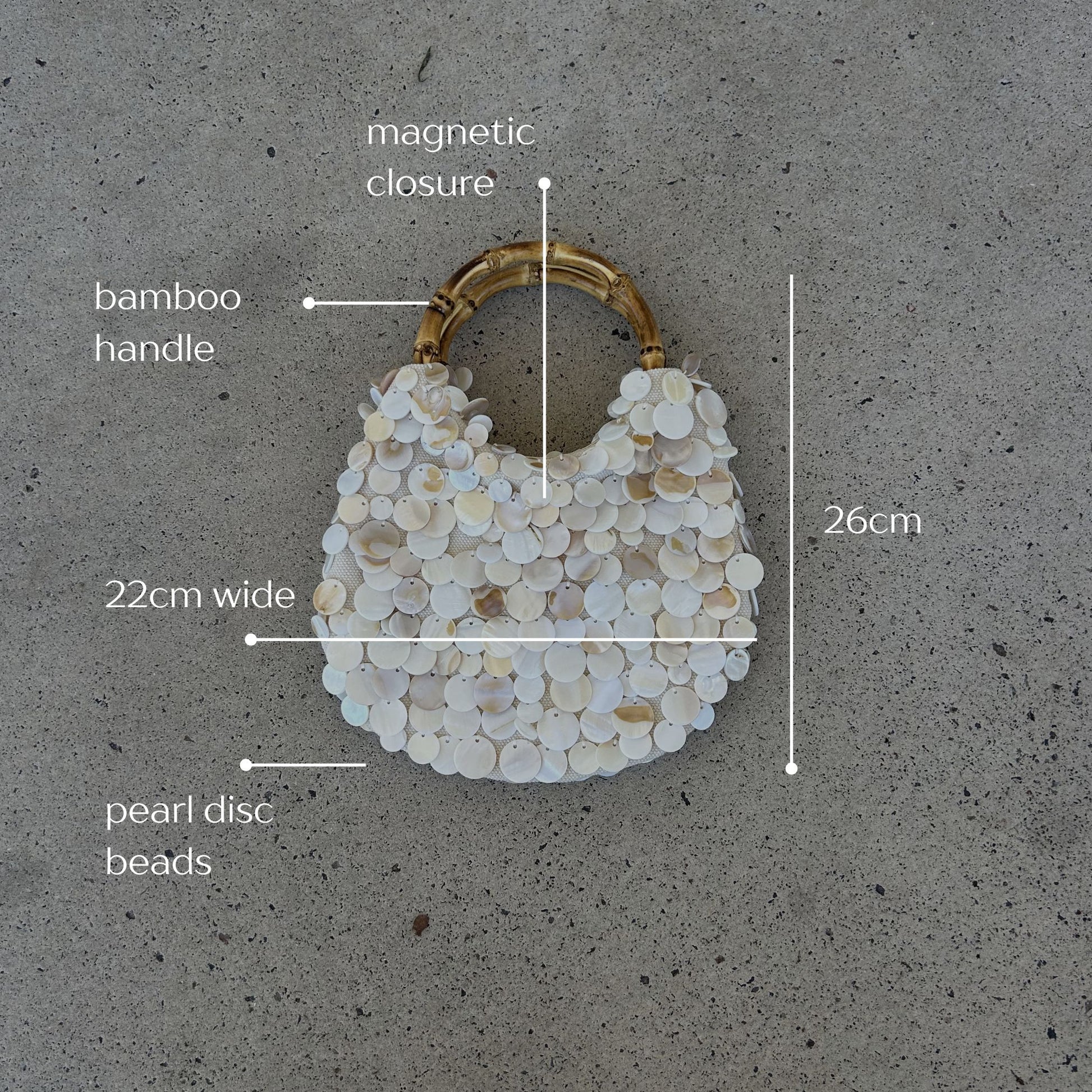 The Amalfi Pearl Bamboo Bag