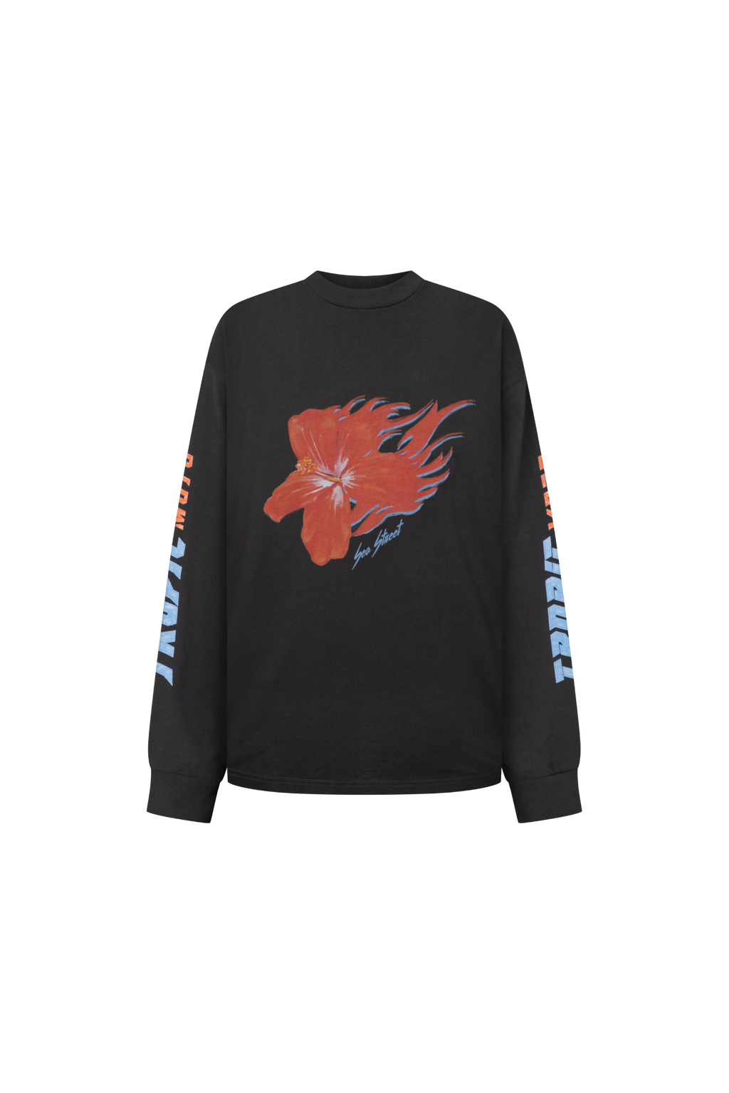 Flaming Hibiscus Racing LS T-Shirt