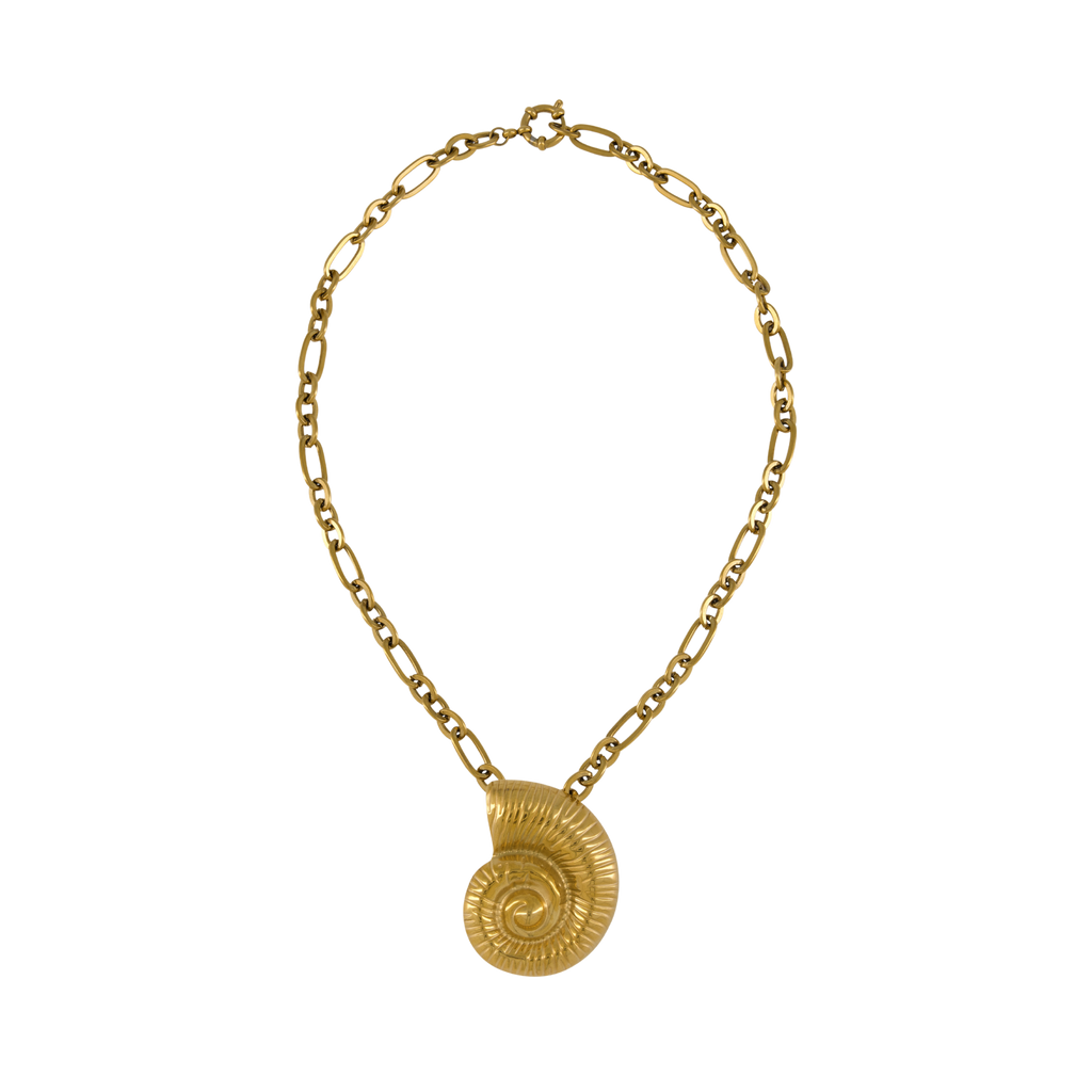 Golden Ammonite Necklace