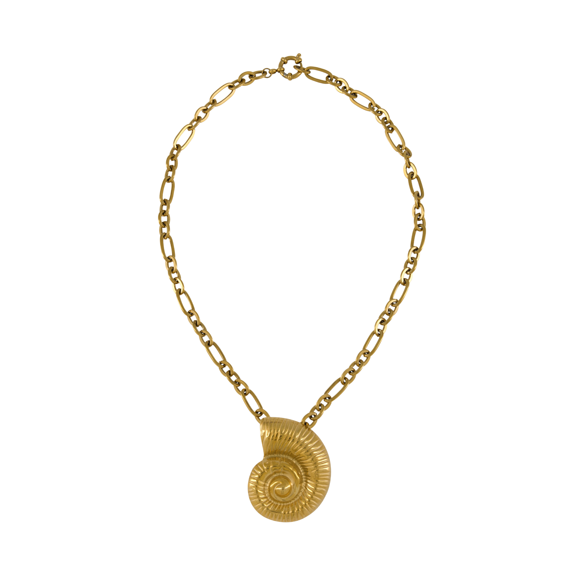 Golden Ammonite Necklace
