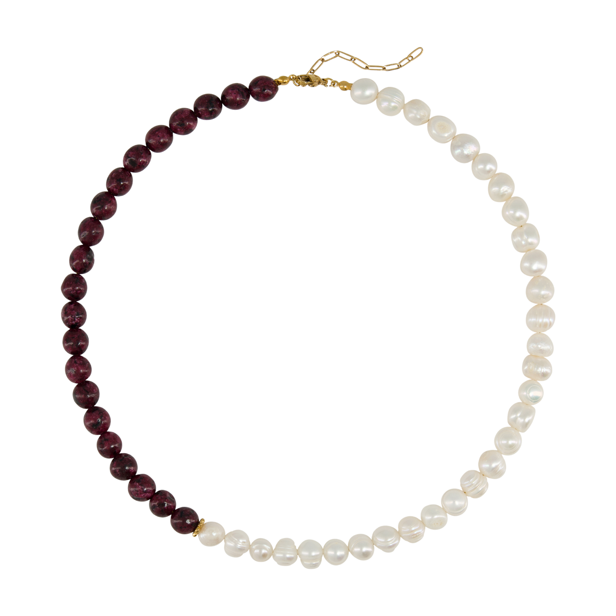 Garnet & Pearl Necklace