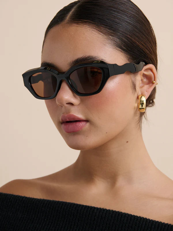 Cleopatra Cat Eye Sunglasses - Black