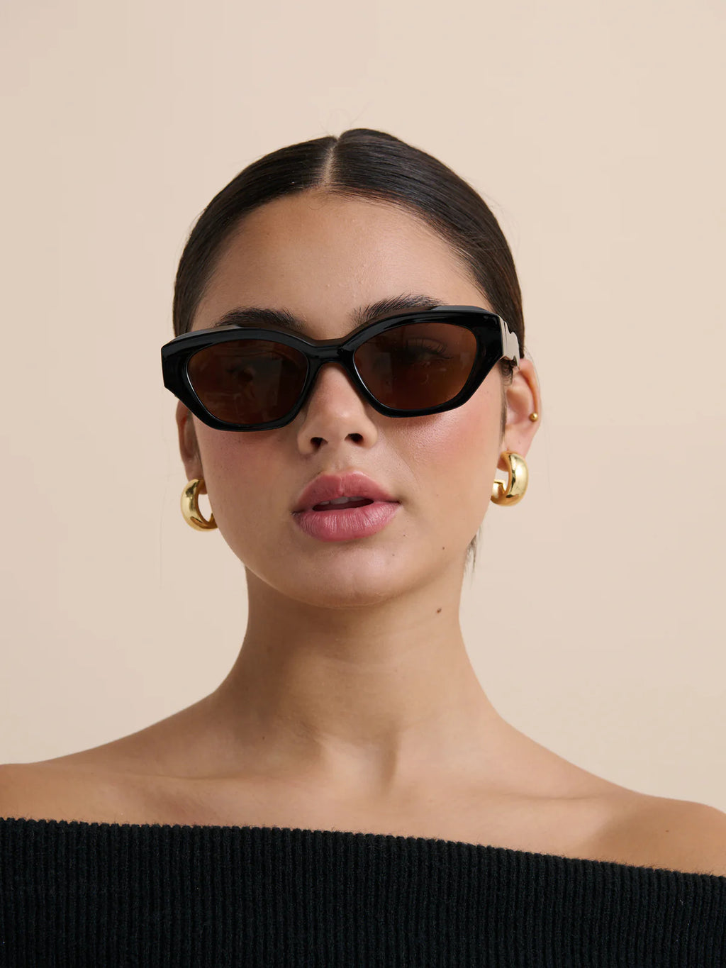 Cleopatra Cat Eye Sunglasses - Black