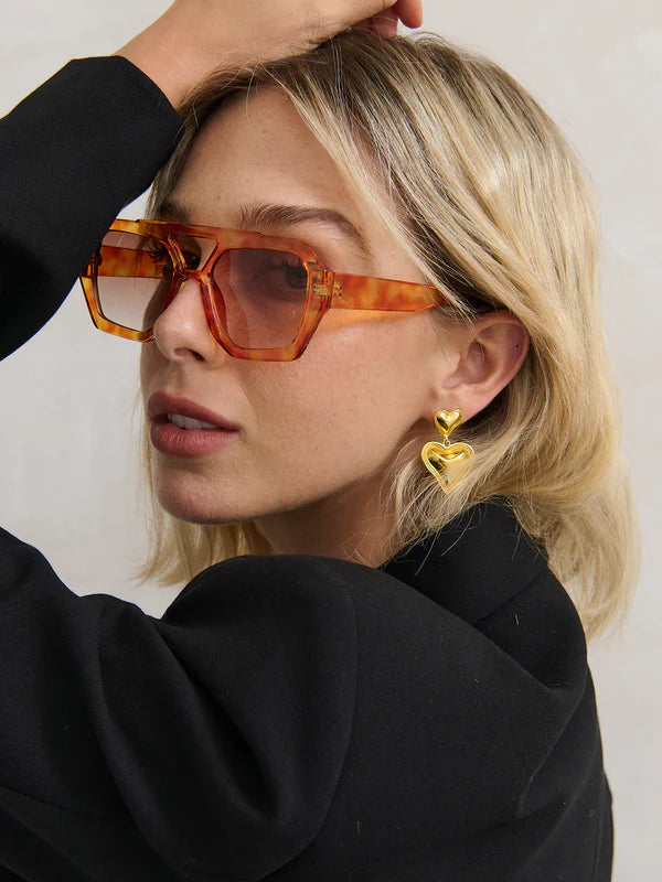 Chai Angular Sunglasses - Vintage Tort