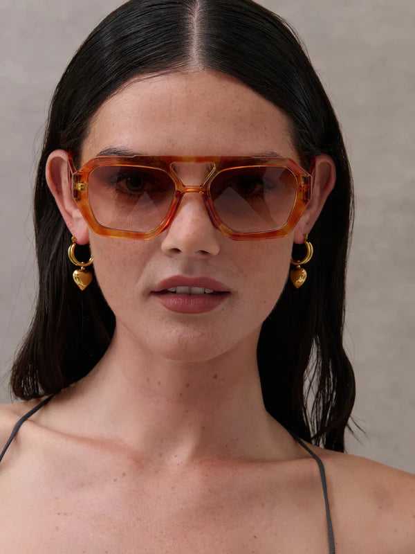 Chai Angular Sunglasses - Vintage Tort