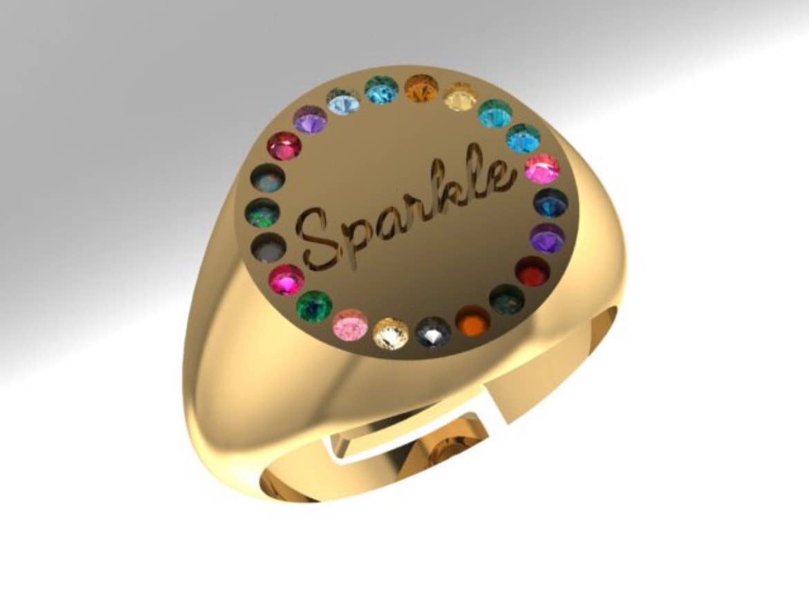 Sparkle Rhinestone Adjustable Ring