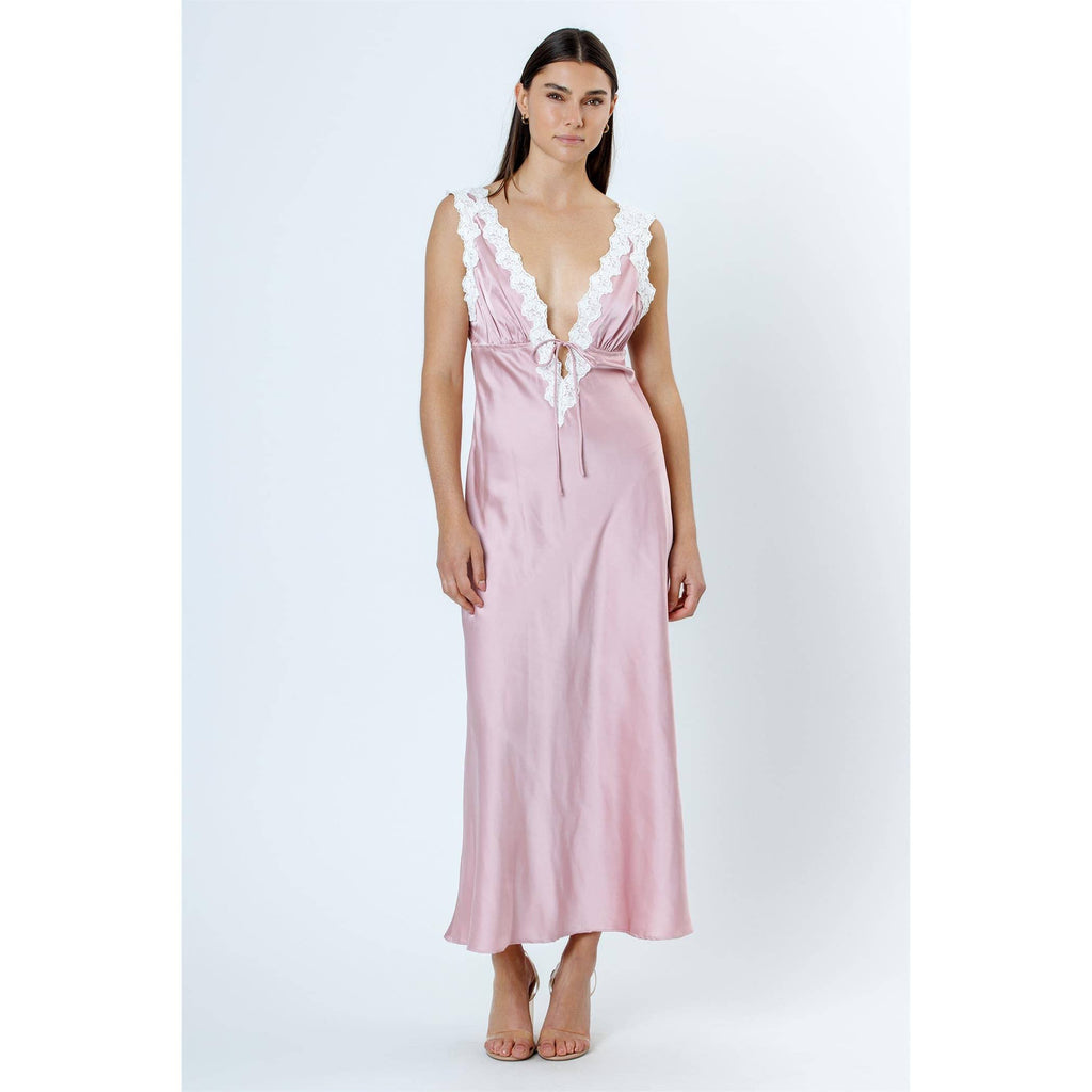 STORIA ROSE PINK MIDI DRESS