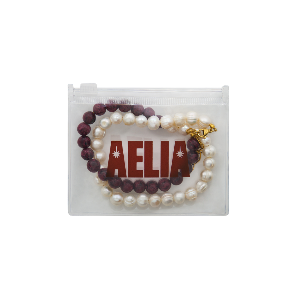 Garnet & Pearl Necklace