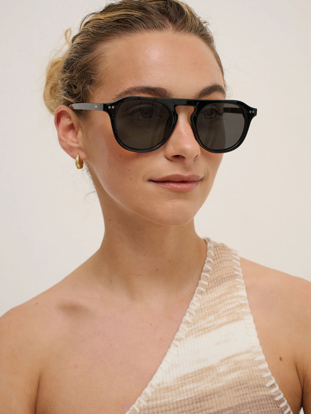 Ibiza Aviator Sunglasses in Black