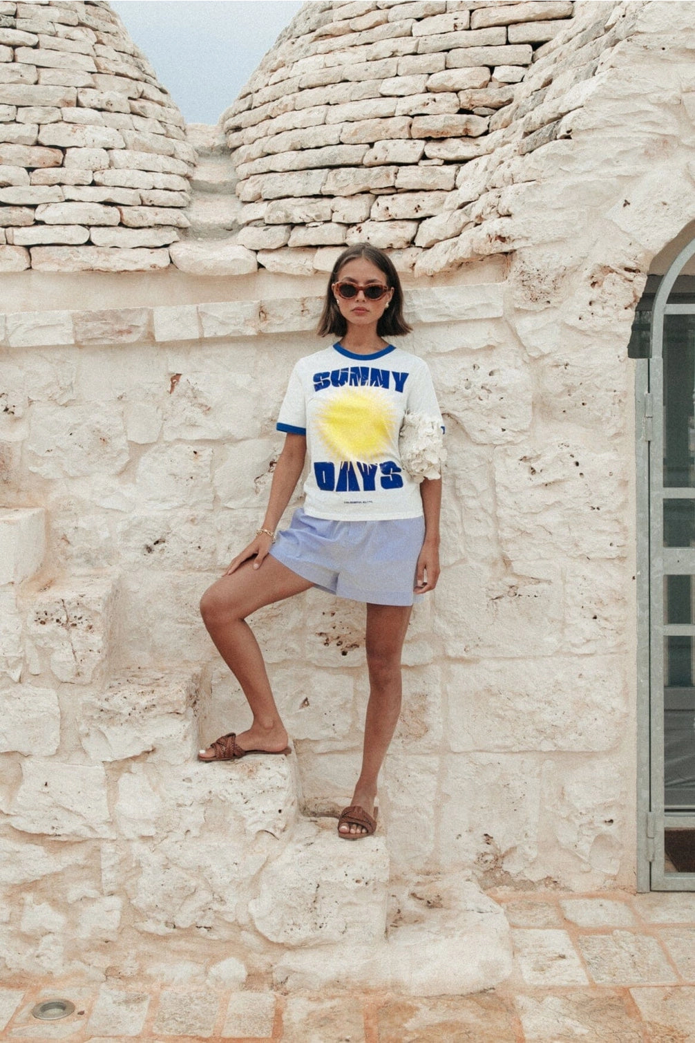 Sunny Days Ringer Boxy Tee