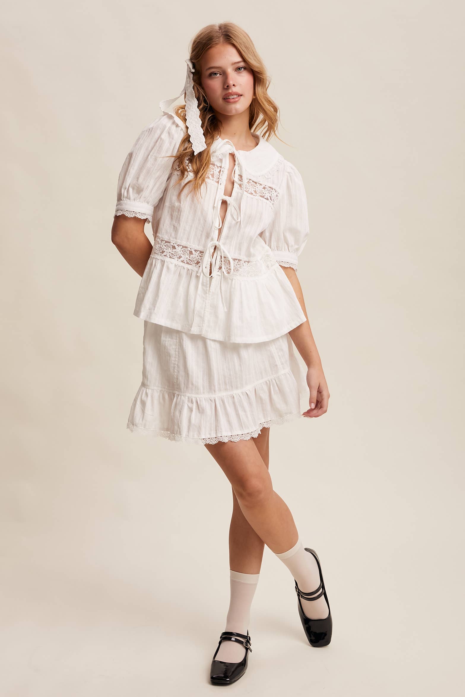 Tiered Mini Skirt