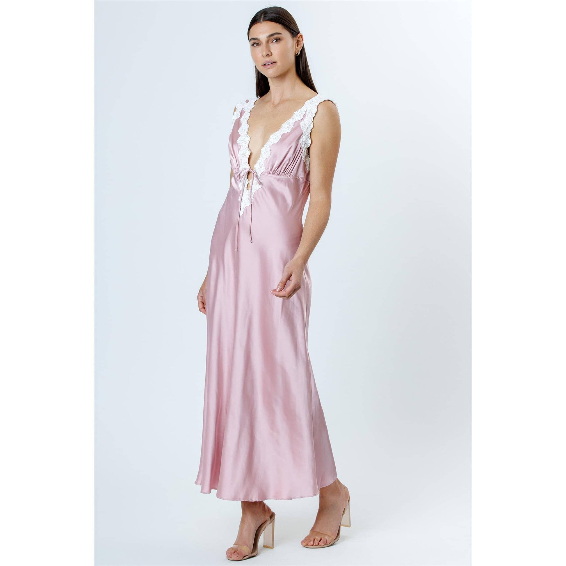 STORIA ROSE PINK MIDI DRESS