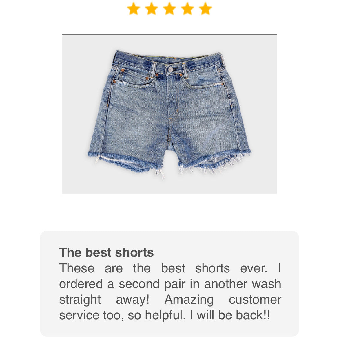 Vintage Levi’s Mid-Rise Upcycled Denim Shorts