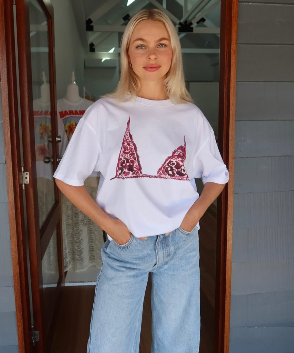 Burgundy Bralet Oversized