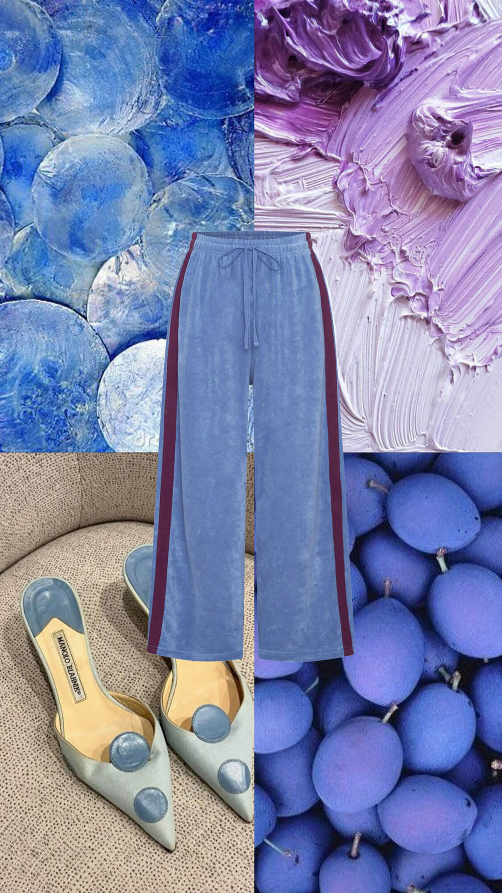 Viva Terry Pant Cornflower Blue