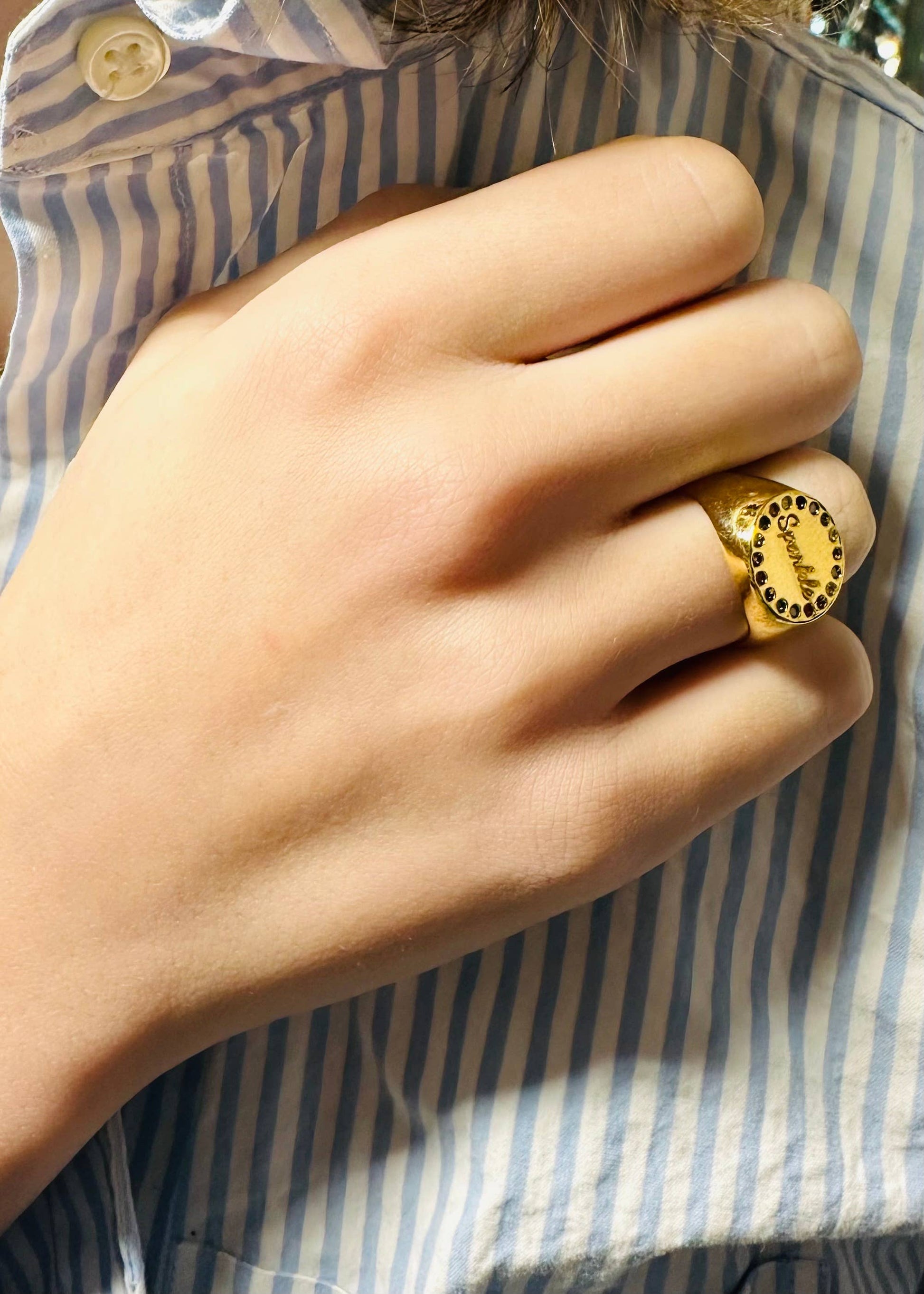 Sparkle Rhinestone Adjustable Ring
