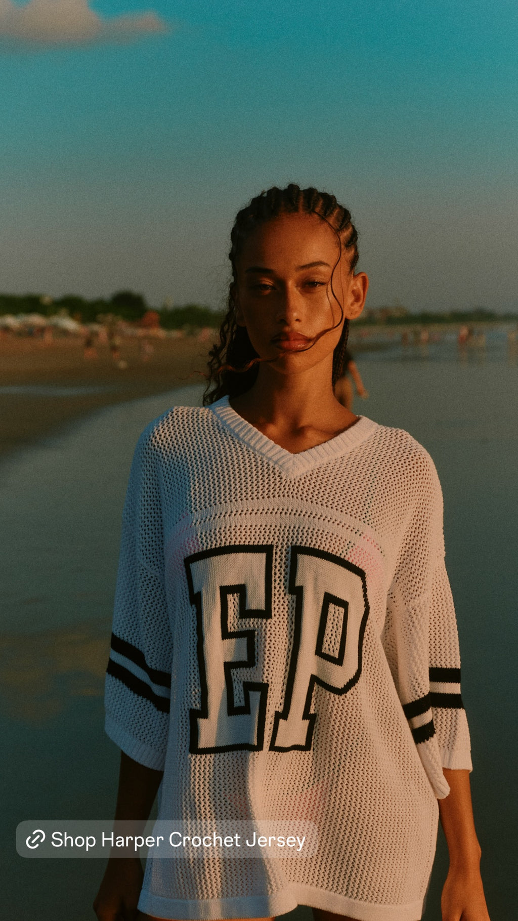 HARPER CROCHET JERSEY