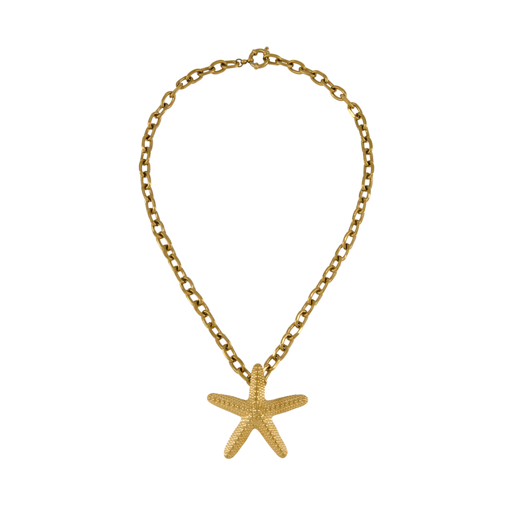 Golden Starfish Necklace