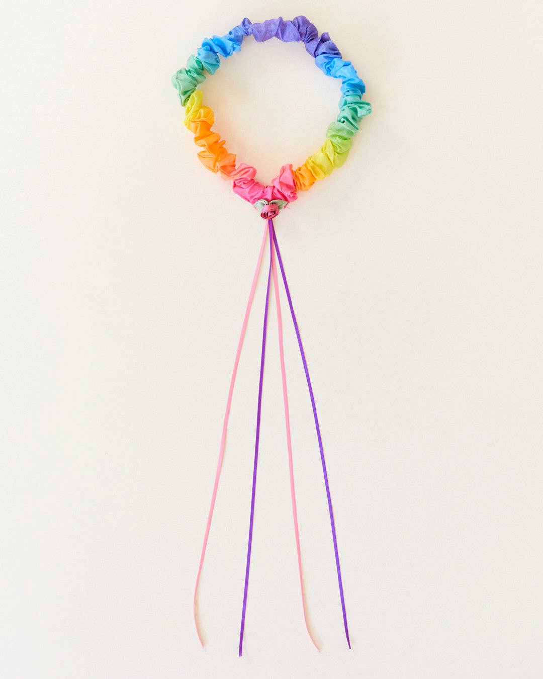 Rainbow Garland - 100% Mulberry Silk Ribbon Headband