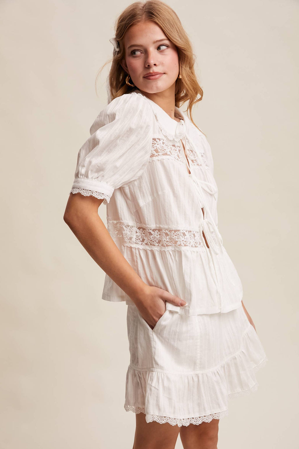 Tiered Mini Skirt
