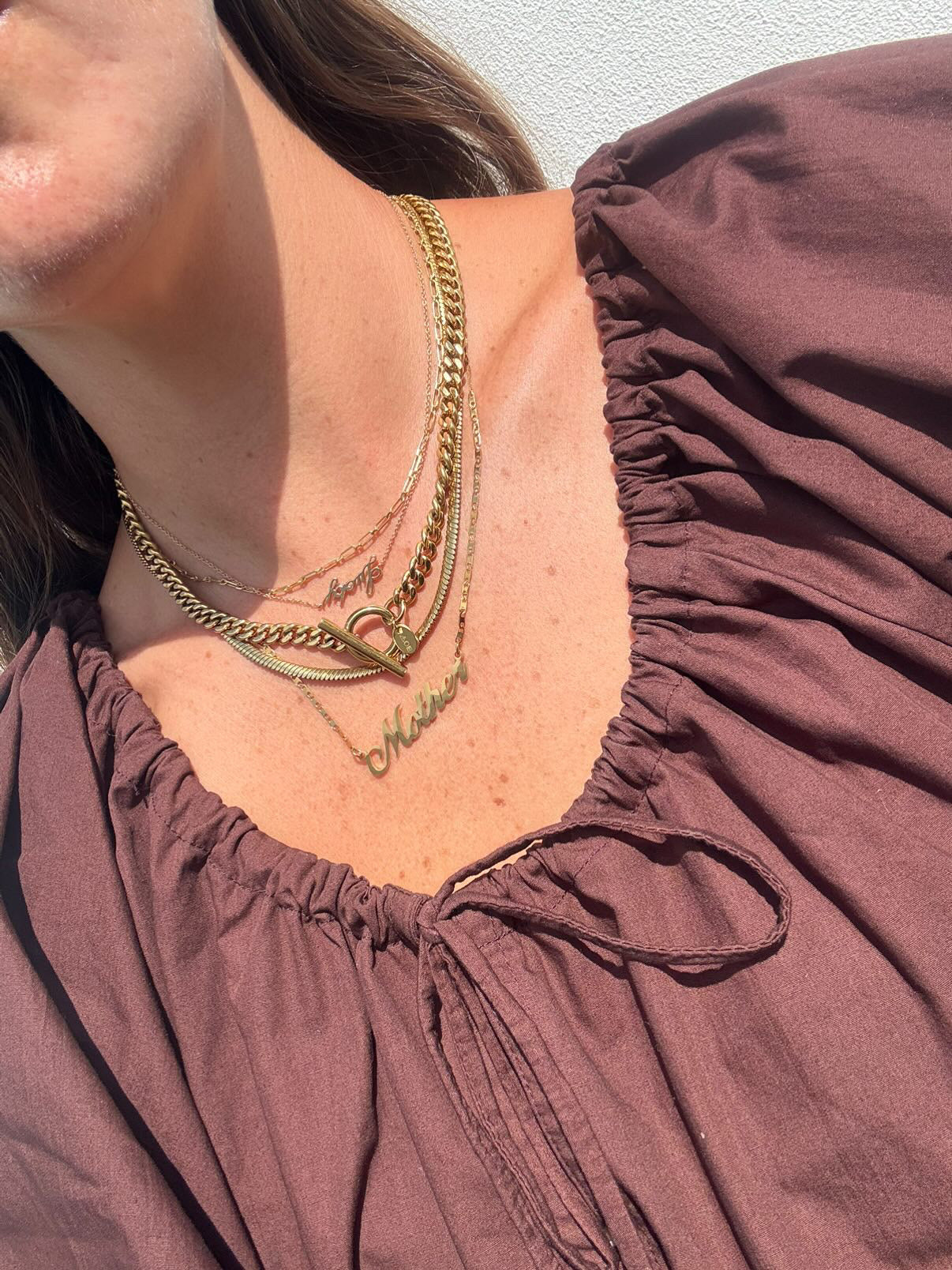 Mother Necklace 18k Gold Plated